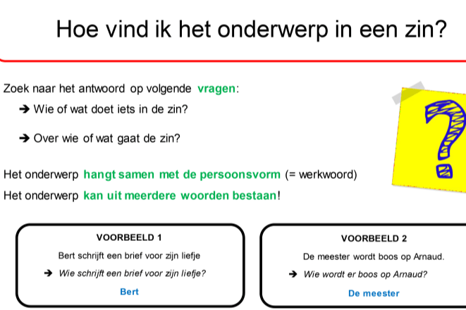 Onderwerp en persoonsvorm zoeken in een zin | The Big Savers